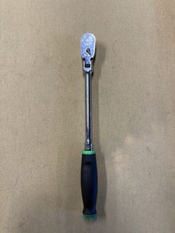 Snap-On 3/8" Drive Dual 80® Technology Soft Grip Long Handle Flex-Head Ratchet (Green)