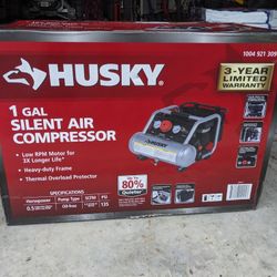 Husky 1 Gal. 135 PSI Portable Electric Quiet Air Compressor
