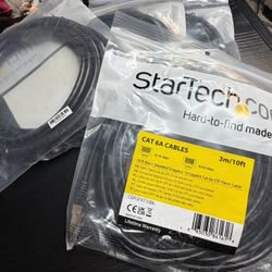 StarTech Cat6a Ethernet Cable 10ft Shielded STP RJ45 10Gb Network LAN New