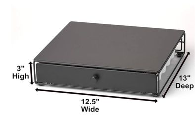 Nifty Coffee Pod Drawer – Compatible with K-Cups, 36 Pod Pack Holder, Non-Rolling, Compact Under Coffee Pot Storage Sliding Drawer, Home Kitchen Count