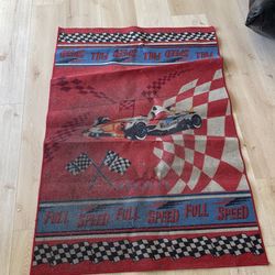 Racing car kids rug
