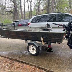14’ Lowe Boat W/ 15hp Engine