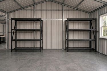 See of 2: full heavy duty steel industrial shelving units 6’x6.5’x2’