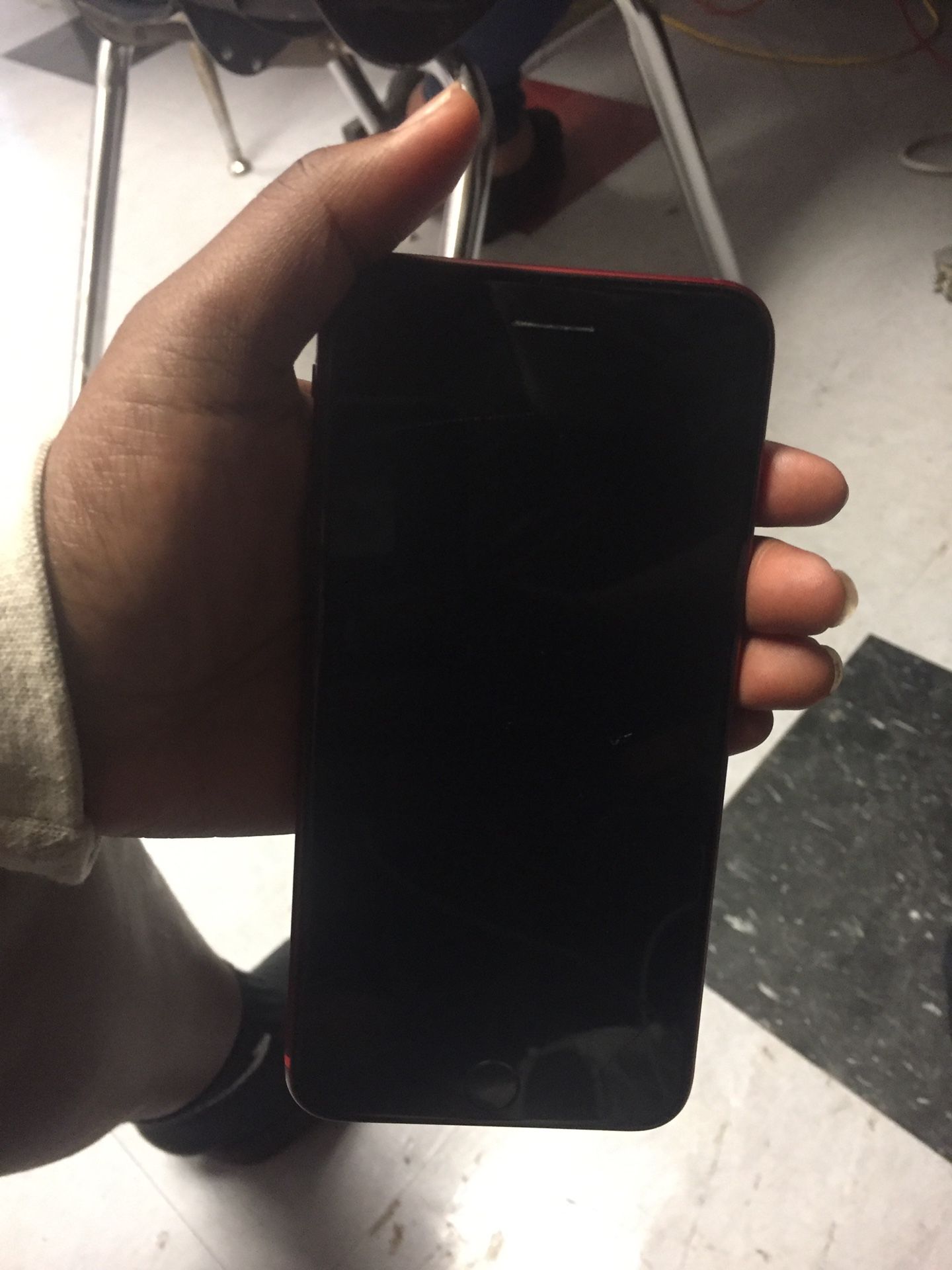 iPhone 8+ with charger