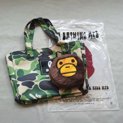 Bundle 2 A bathing ape bape baby milo tote shoulder bag