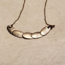 Silver-tone Half Moon Necklace