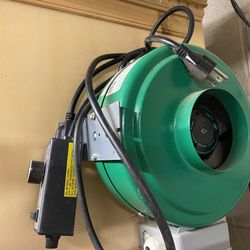 Hydrofarm ACDF4 4” Duct Fan & Fan Speed Adjuster