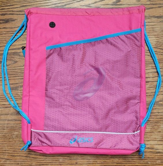 Asics Thick Drawstring Cinch Cord Backpack Bag