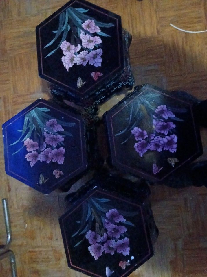 Chinese Antique Side Table Stools