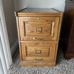 Oak File Cabinet 