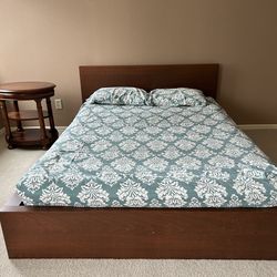 IKEA Malm Full Bed frame + Mattress+ Mattress topper - Lightly used
