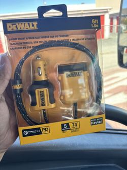 DEWALT 5-Port Front and Back Seat Mobile USB PD Charger