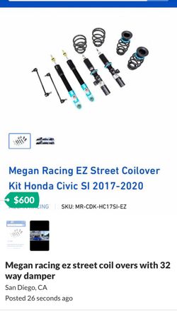 Megan racing coilovers for 2016-2020 civic si