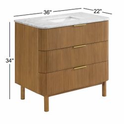BRAND NEW Highbury Furnishings Havana 36" Single Bathroom Vanity