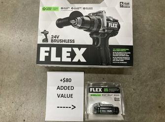 Flex FX1271T-2B 24V 1/2" 2 Speed Hammer Drill Driver with Turbo Mode Kit