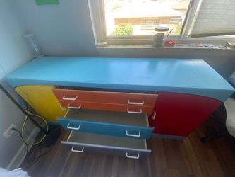 Colorful Kids Dresser with Drawers