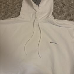White Balenciaga Hoodie (Brand New) 100% Authentic 