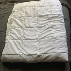Weighted White Blanket 20lb