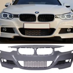 Fits 12-18 BMW F30 M-Tech M Sport Front Bumper Conversion w/ Fog Light Cover