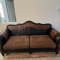 Hooker Brand - Leather Sofa with Nailheads