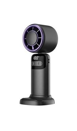 Weight Cooling Necks Fan with 100 Adjustable Speeds USB Rechargeable Handheld for Hiking Camping Offices Use Ice Compress High Speed Cooling