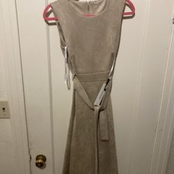 CALVIN KLEIN suede dress