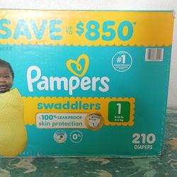 Pampers diapers for swaddlers 210 count