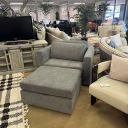 Lego Divan Gray Modular Armchair+Ottoman