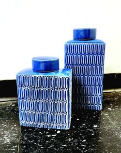 4 Cermaic Decorative Jar With Lid