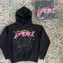 P*nk Black Sp5der Hoodie