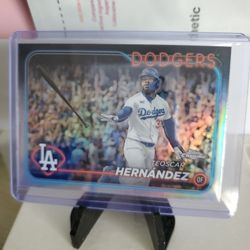 Dodgers  Teoscar  Hernandez  Refractor  Card