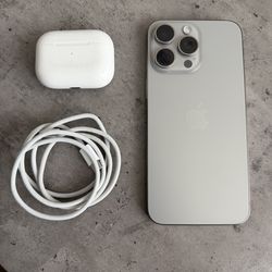 iPhone 15 Pro Max (With free AirPod pros)