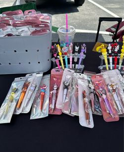 Beaded pens and badge reels