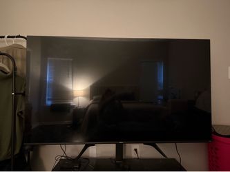 Hisense Large Screen 65” Smart TV + TV Stand + Modern Marble Top TV Console – Excellent Condition