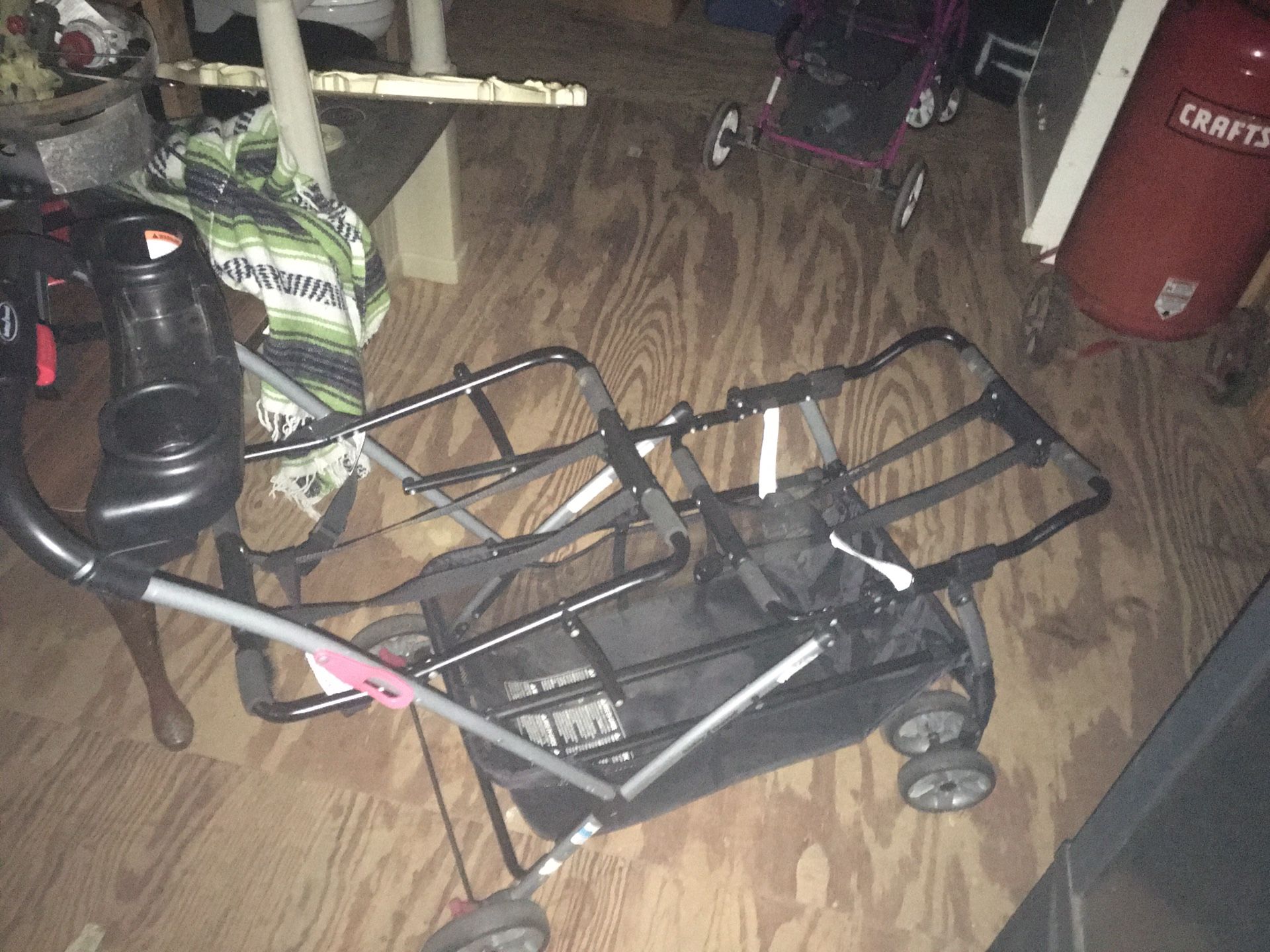 Double infant car seat stroller