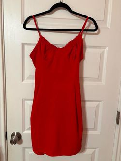 Red Mini Dress with Spaghetti Straps