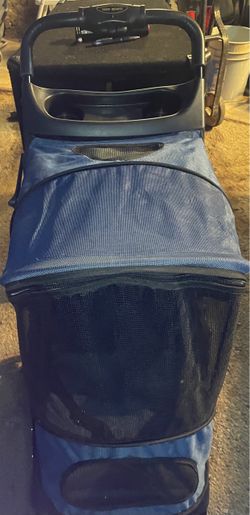Blue Pet Stroller with Canopy