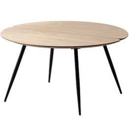 Wood Top Coffee Table with Metal Legs, Modern Minimalist Center Table for Living Room, Versatile Creative Small Tables for Home and Office