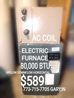 Electric Furnace with AC Coil 80,000 BTU Furnace water heater stove fridge electric furnace dryer washer
