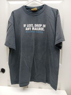 Vintage 90s LakeStreet Funny Mailbox Graphic Tee Men's XL Single Stitch Faded Black Y2K