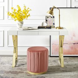 Brand New Sophie Gold And White Gloss Desk Or Use It As Vanity !