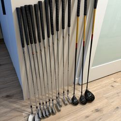 Full Set of TaylorMade Clubs Wedges - Irons - Woods 