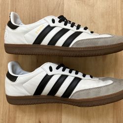 adidas gazelle silver green womens adidas Samba Vegan White Gum – YankeeKicks Online main image 0