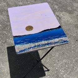 Refurbished Folding Side Table