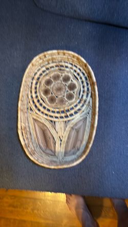 Shallow Natural Fiber Basket