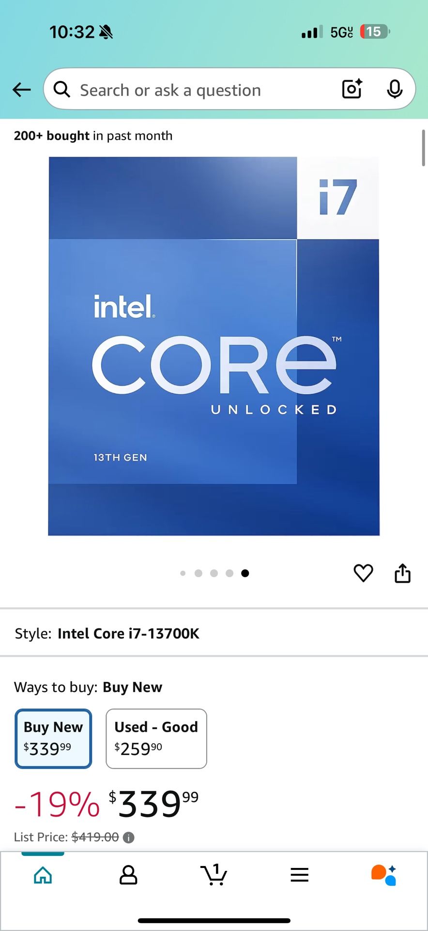 Intel Core i7-13700K Gaming Desktop Processor 16 cores (8 P-cores + 8 E-cores) with Integrated Graphics - Unlocked