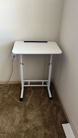 White Adjustable Mobile Desk