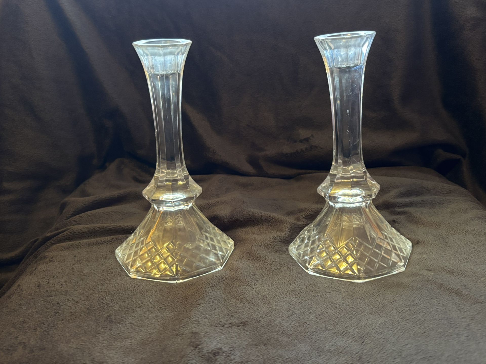 Vintage Lead Crystal Candle Holders