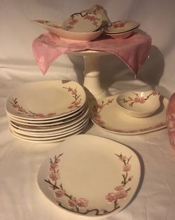 Peach Blossom Vintage China+