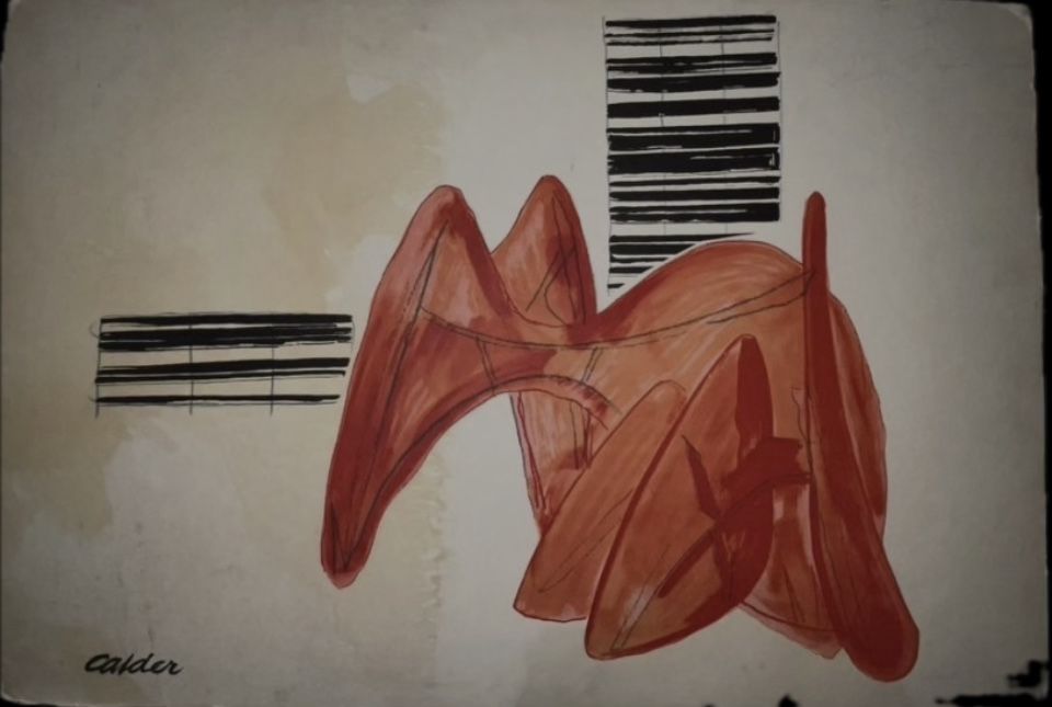 **SEE DESCRIPTION ** Alexander Calder Study Le Grande Vitesse at Grand Rapids, 1965